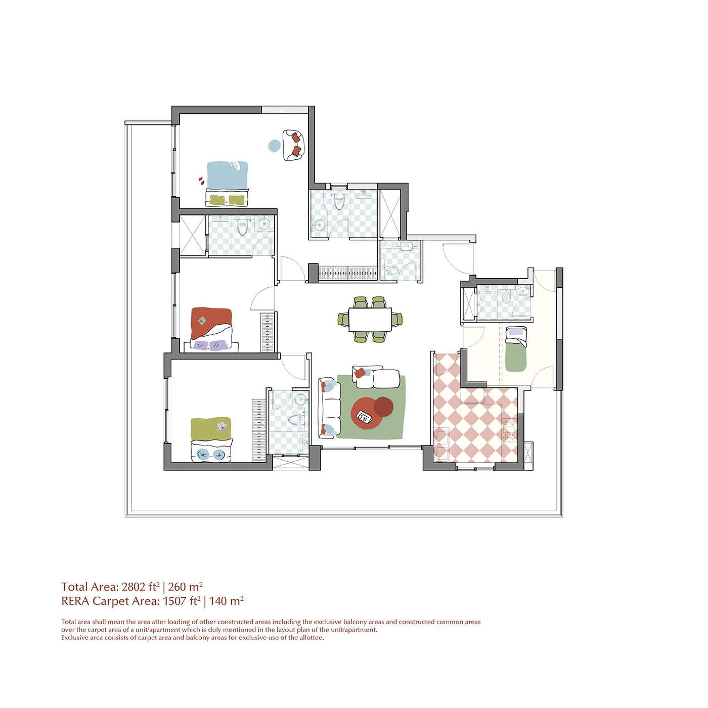 Max Estates 360 3-Bedroom-type-B Floor Plan